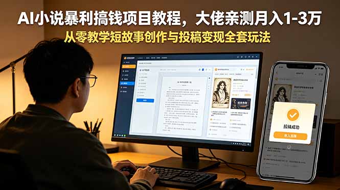 AI小说暴利搞钱项目教程，大佬亲测月入1-3万，从零教学短故事创作与投稿变现全套玩法采购|汽车产业|汽车配件|机加工企业家交流社群中心