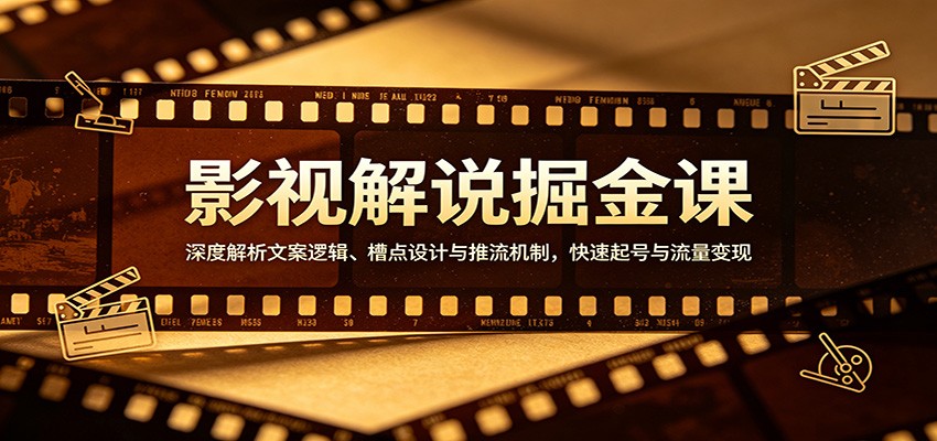 影视解说掘金课：深度解析文案逻辑、槽点设计与推流机制，快速起号与流量变现采购|汽车产业|汽车配件|机加工企业家交流社群中心