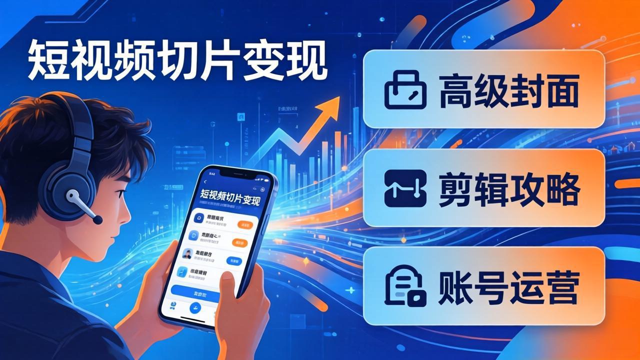 短视频切片变现速成班2.0:高级封面+剪辑攻略+账号运营,0基础小白快速入局副业采购|汽车产业|汽车配件|机加工企业家交流社群中心