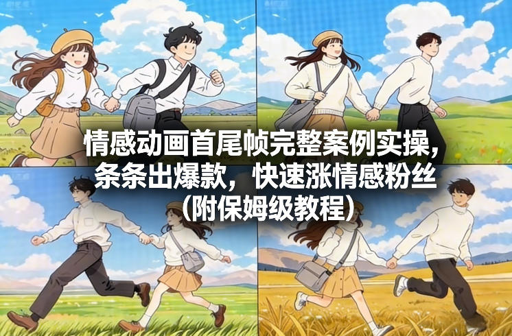 情感动画首尾帧完整案例实操，条条出爆款，快速涨情感粉丝(附保姆级教程)采购|汽车产业|汽车配件|机加工蚂蚁智酷企业交流社群中心