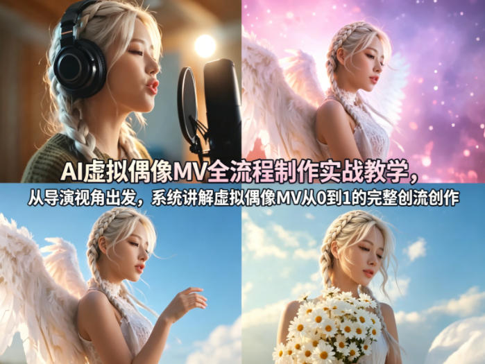AI虚拟偶像MV全流程制作实战教学,从导演视角出发,系统讲解虚拟偶像MV从0到1的完整创作流程采购|汽车产业|汽车配件|机加工企业家交流社群中心