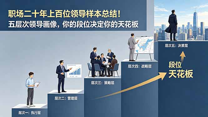 付费文章：职场二十年上百位领导样本总结！五层次领导画像，你的段位决定你的天花板采购|汽车产业|汽车配件|机加工企业家交流社群中心