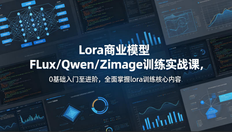 系统性学习Lora商业模型FLux／Qwen／Zimage训练实战课，0基础入门至进阶，全面掌握lora训练核心内容采购|汽车产业|汽车配件|机加工企业家交流社群中心