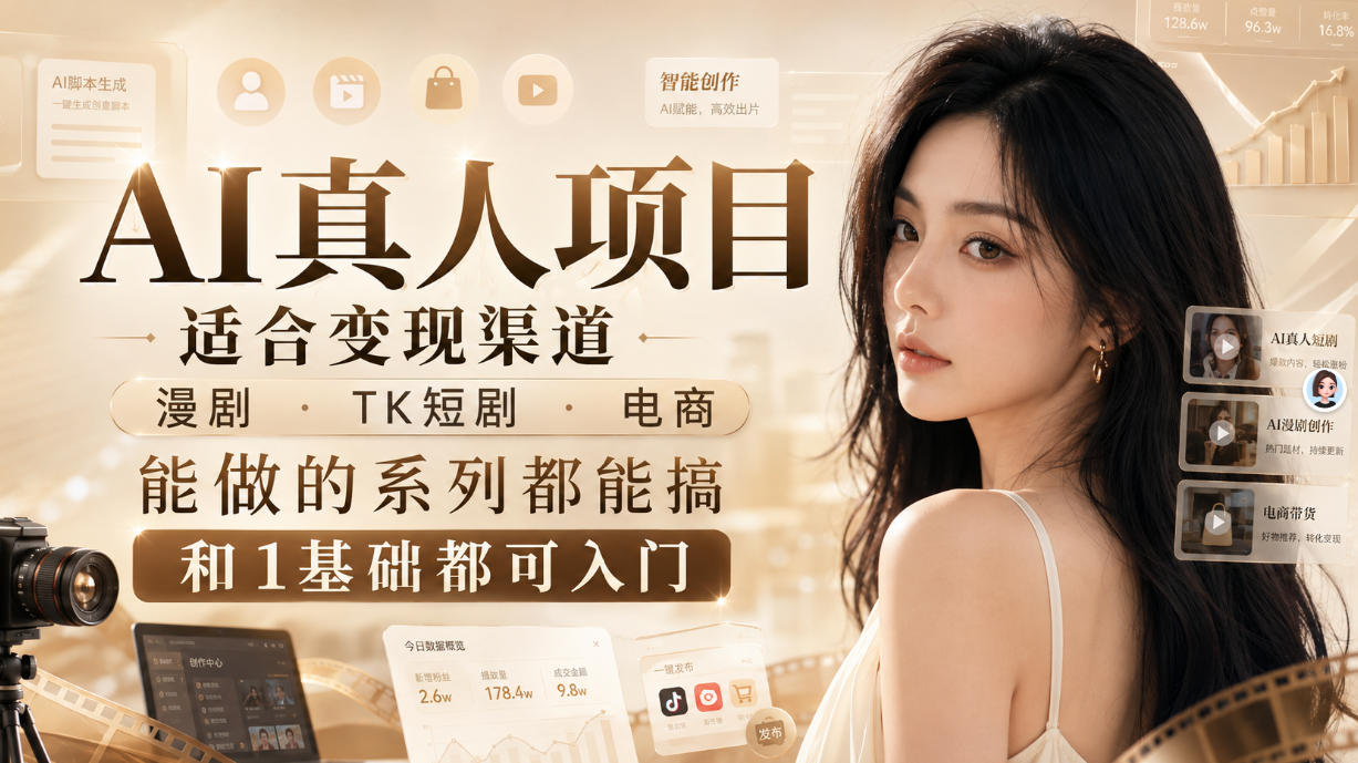 AI真人项目，适合变现渠道，漫剧，TK短剧，电商，能做的系列都能搞，0和1基础都可入门采购|汽车产业|汽车配件|机加工企业家交流社群中心
