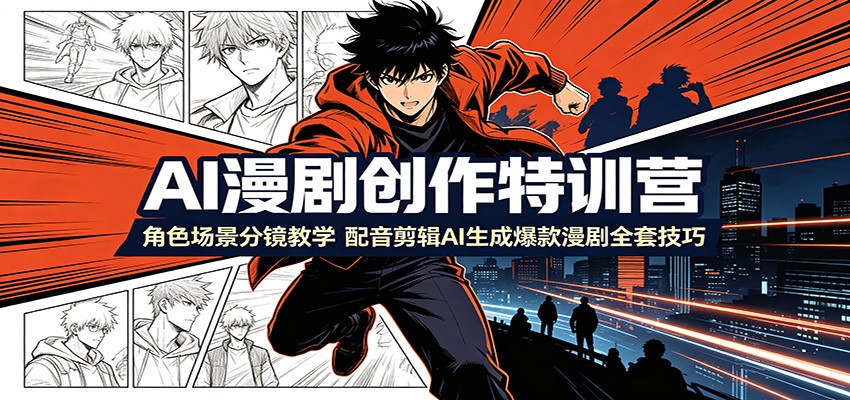 AI漫剧创作特训营:角色场景分镜教学,配音剪辑AI生成爆款漫剧全套技巧采购|汽车产业|汽车配件|机加工企业家交流社群中心