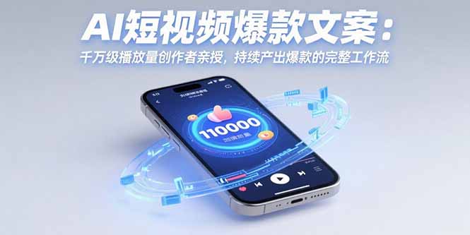 AI短视频爆款文案:千万级播放量创作者亲授,持续产出爆款的完整工作流采购|汽车产业|汽车配件|机加工蚂蚁智酷企业交流社群中心