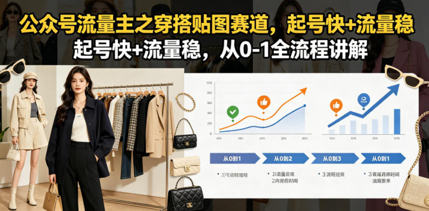 公众号流量主之穿搭贴图赛道,起号快+流量稳,从0-1全流程讲解采购|汽车产业|汽车配件|机加工企业家交流社群中心