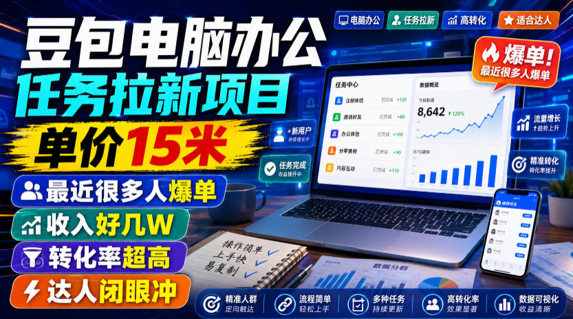豆包电脑办公任务拉新项目，单价15米，最近很多人爆单，收入好几W，转化率超高，达人闭眼冲！(更新0816)采购|汽车产业|汽车配件|机加工企业家交流社群中心