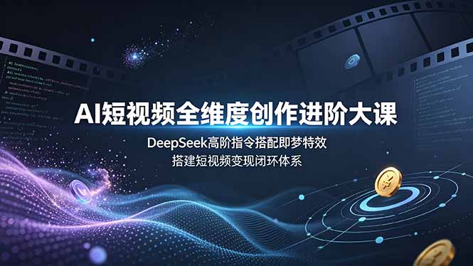 AI短视频全维度创作进阶大课，DeepSeek高阶指令搭配即梦特效，搭建短视频变现闭环体系采购|汽车产业|汽车配件|机加工企业家交流社群中心