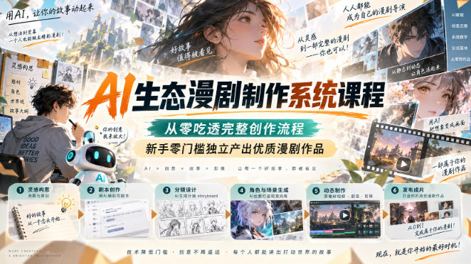 AI生态漫剧制作系统课程,从零吃透完整创作流程,新手零门槛独立产出优质漫剧作品采购|汽车产业|汽车配件|机加工企业家交流社群中心