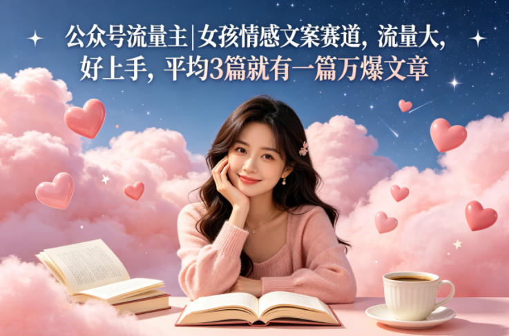 公众号流量主女孩情感文案赛道，流量大，好上手，平均3篇就有一篇万爆文章采购|汽车产业|汽车配件|机加工企业家交流社群中心