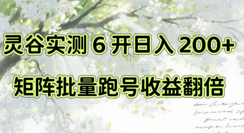 一台电脑就能做！灵谷实测6开日入200+，矩阵批量跑号收益翻倍【揭秘】采购|汽车产业|汽车配件|机加工企业家交流社群中心
