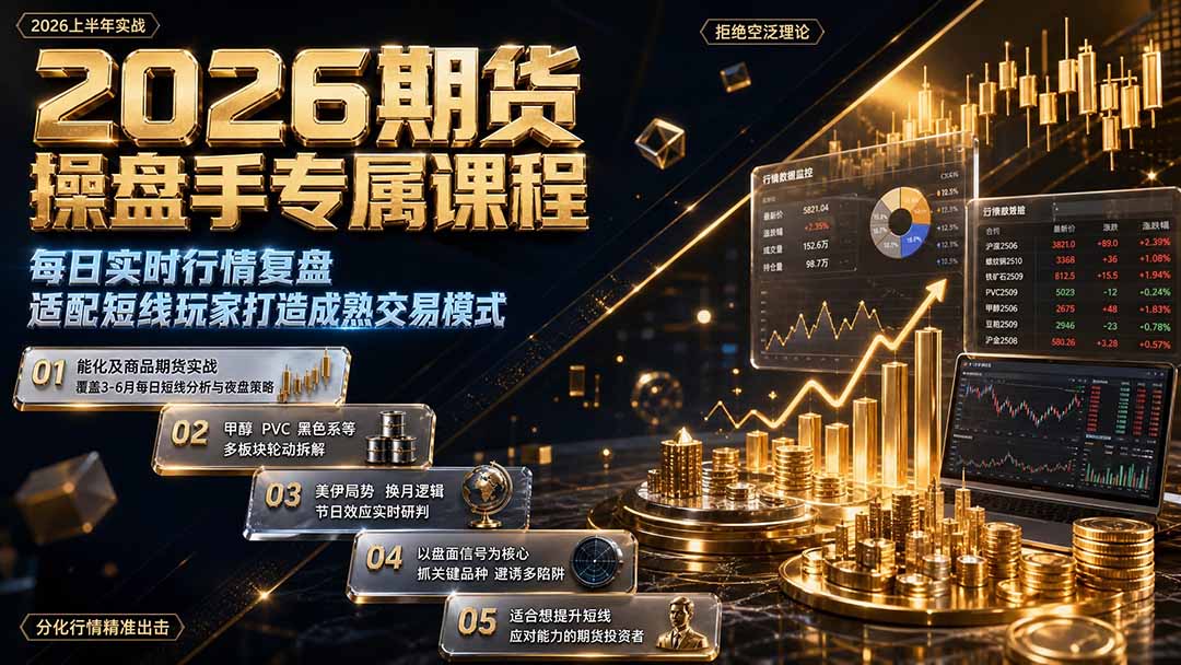 2026期货操盘手专属课程-更新8月，每日实时行情复盘，适配短线玩家打造成熟交易模式采购|汽车产业|汽车配件|机加工企业家交流社群中心