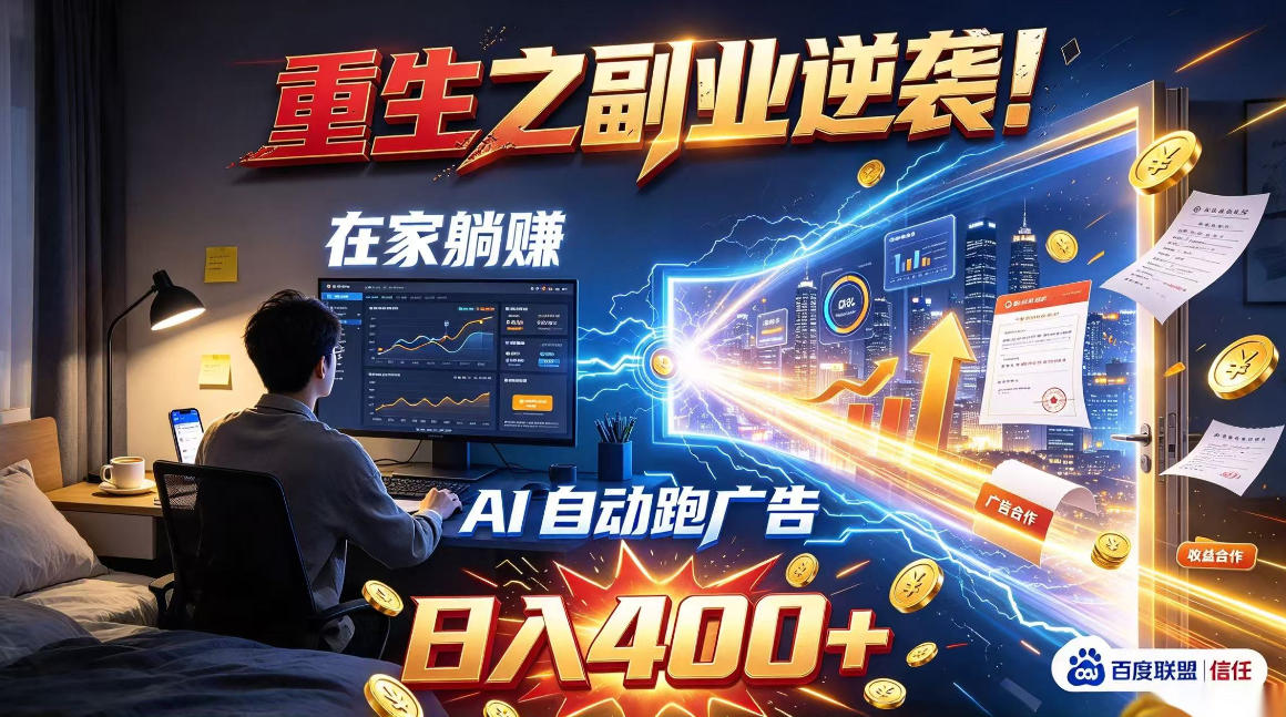 重生之副业逆袭！在家躺赚AI自动跑广告日入400+，无需人工操作【揭秘】采购|汽车产业|汽车配件|机加工企业家交流社群中心