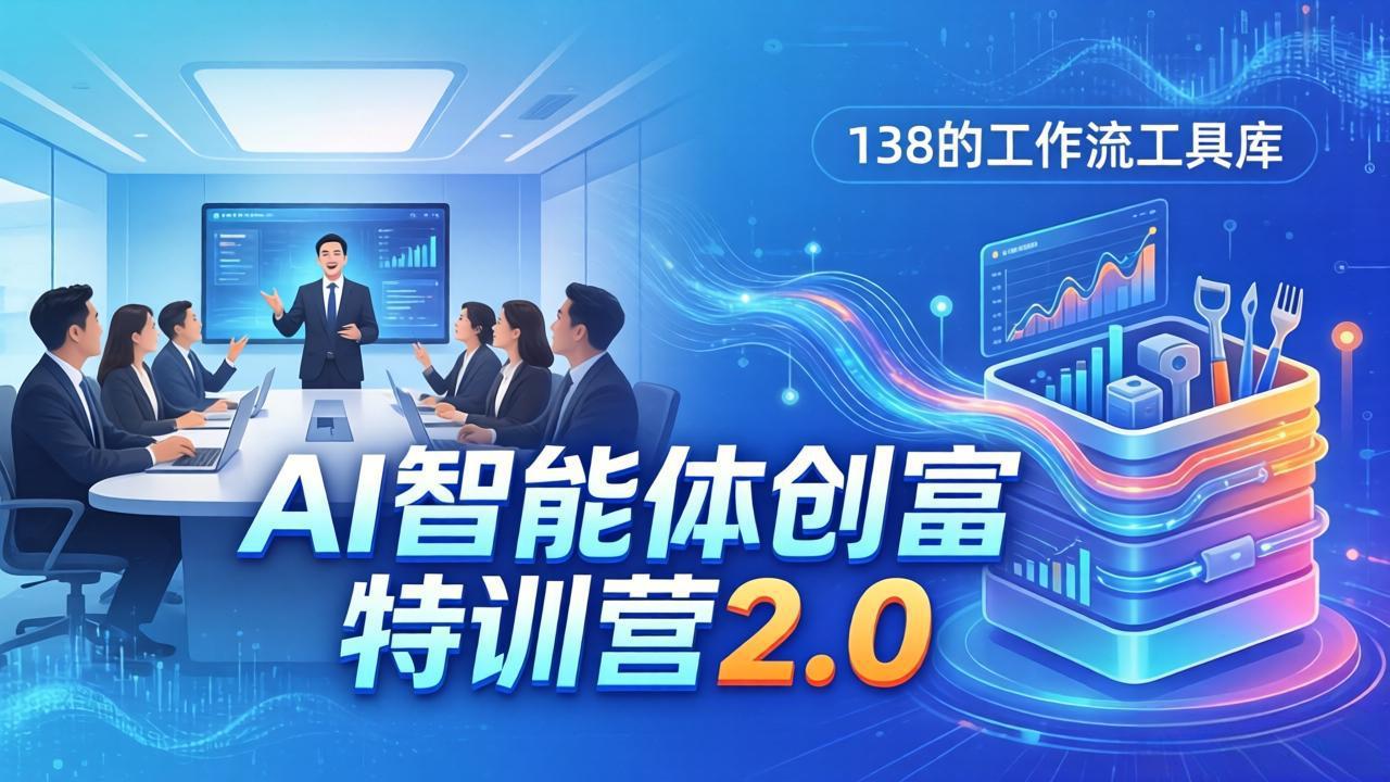 AI智能体创富训练营2.0：3天闭门直播+视频课+工具库，从0到1搭建智能体附138个工作流采购|汽车产业|汽车配件|机加工企业家交流社群中心