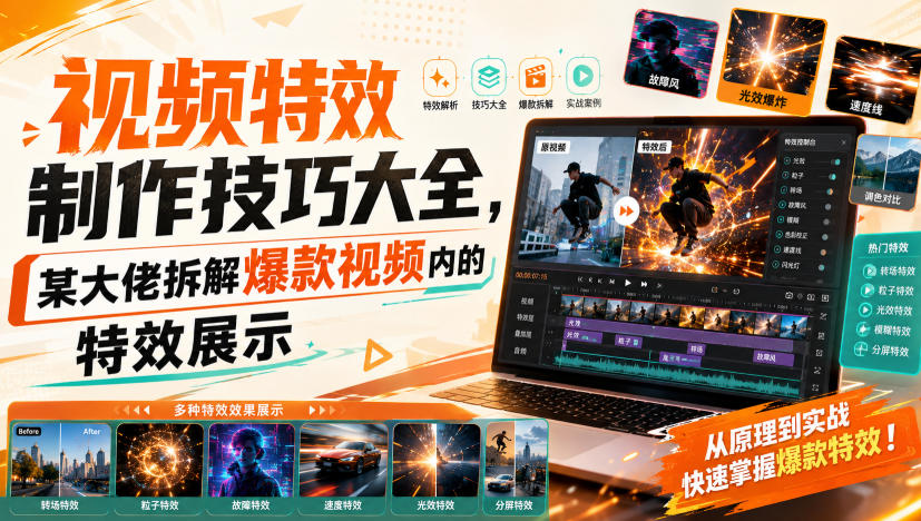视频特效制作技巧大全,某大佬拆解爆款视频内的特效展示采购|汽车产业|汽车配件|机加工企业家交流社群中心