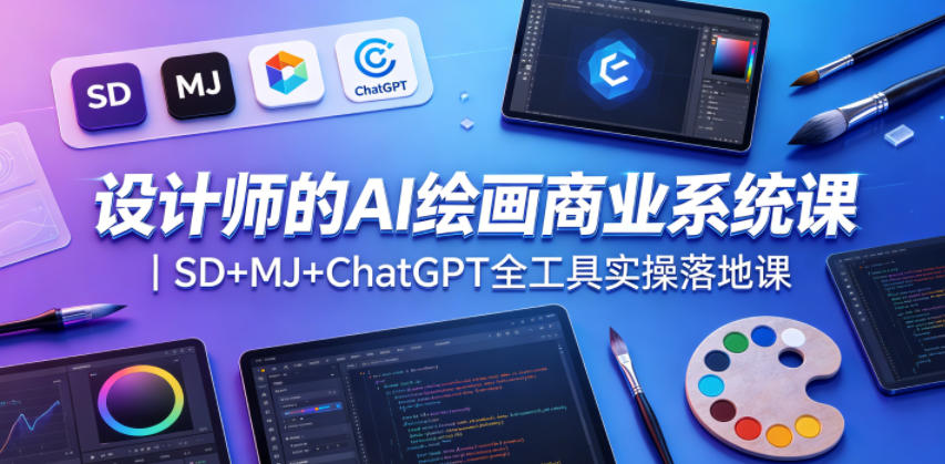 设计师的AI绘画商业系统课｜SD+MJ+ChatGPT全工具实操落地课采购|汽车产业|汽车配件|机加工企业家交流社群中心