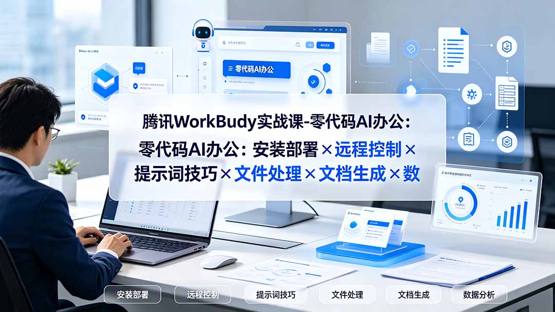 腾讯WorkBuddy实战课-零代码AI办公:安装部署×远程控制×提示词技巧×文件处理×文档生成×数据分析采购|汽车产业|汽车配件|机加工企业家交流社群中心