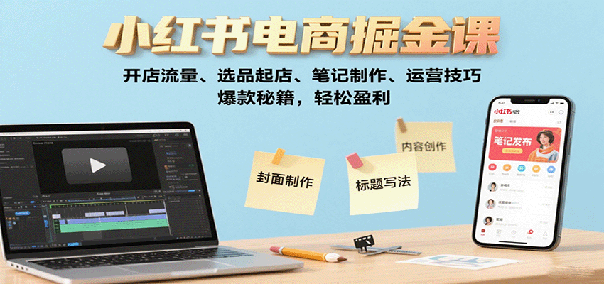 小红书电商掘金课：开店流量、选品起店、笔记制作、运营技巧，爆款秘籍，轻松盈利采购|汽车产业|汽车配件|机加工蚂蚁智酷企业交流社群中心