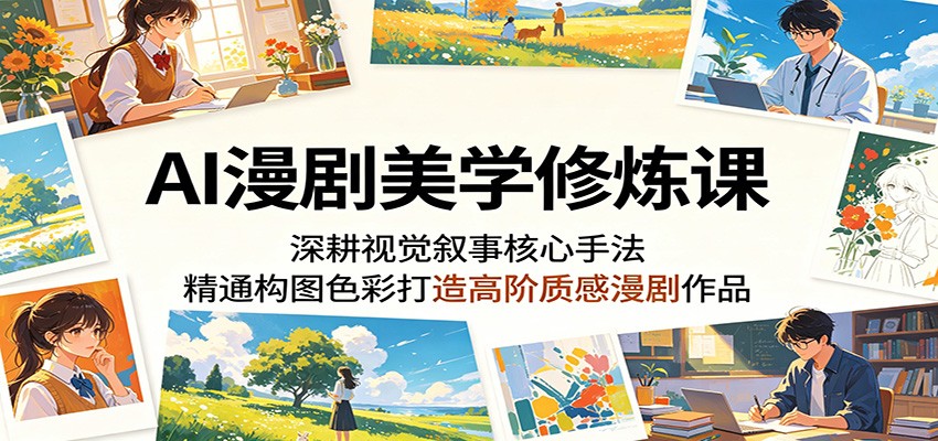 AI漫剧美学修炼课:深耕视觉叙事核心手法,精通构图色彩打造高阶质感漫剧作品采购|汽车产业|汽车配件|机加工企业家交流社群中心