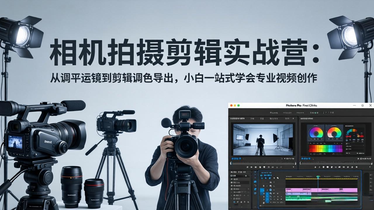 相机拍摄剪辑实战营：从调平运镜到剪辑调色导出，小白一站式学会专业视频创作采购|汽车产业|汽车配件|机加工企业家交流社群中心