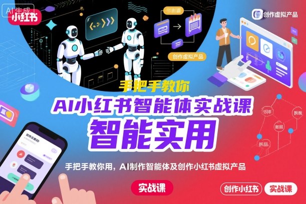 AI小红书智能体实战课,手把手教你用AI制作智能体及创作小红书虚拟产品,提效+内容商业化(更新)采购|汽车产业|汽车配件|机加工蚂蚁智酷企业交流社群中心