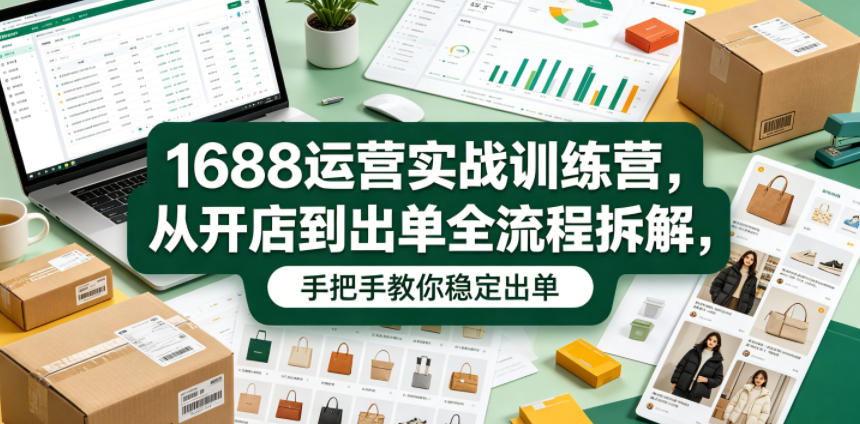 1688运营实战训练营,从开店到出单全流程拆解,手把手教你稳定出单采购|汽车产业|汽车配件|机加工企业家交流社群中心