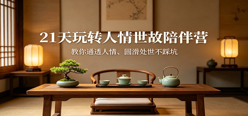 21天玩转人情世故陪伴营:教你通透人情、圆滑处世不踩坑采购|汽车产业|汽车配件|机加工企业家交流社群中心