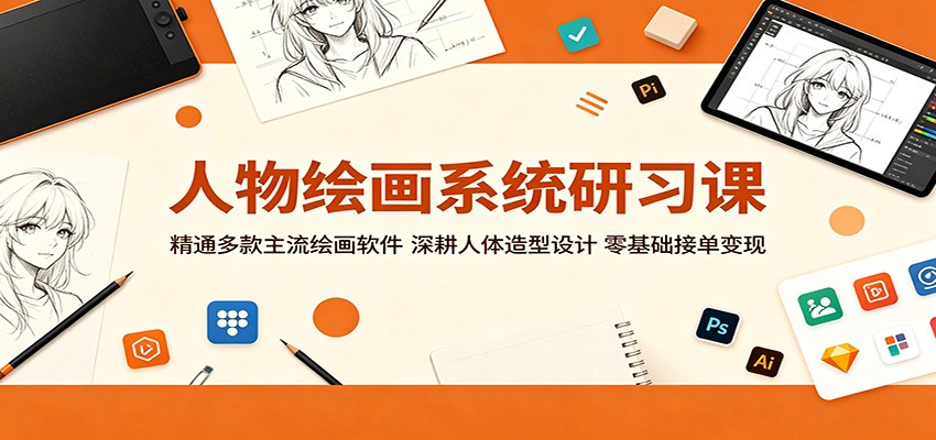 人物绘画系统研习课：精通多款主流绘画软件，深耕人体造型设计，零基础接单变现采购|汽车产业|汽车配件|机加工企业家交流社群中心