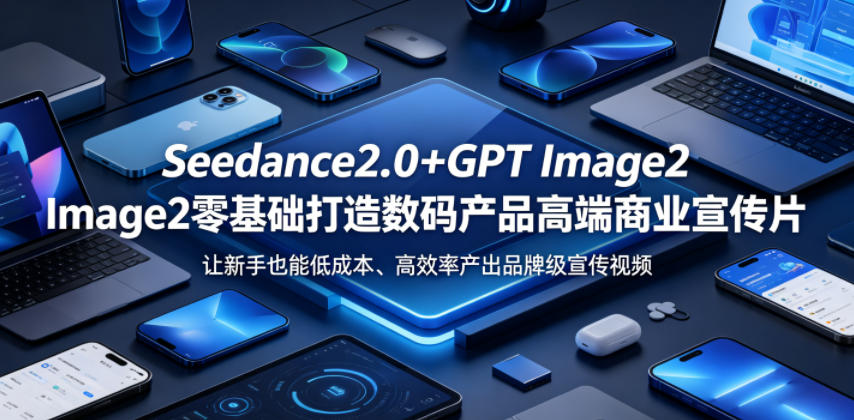 Seedance2.0+GPT Image2零基础打造数码产品高端商业宣传片，让新手也能低成本、高效率产出品牌级宣传视频采购|汽车产业|汽车配件|机加工企业家交流社群中心