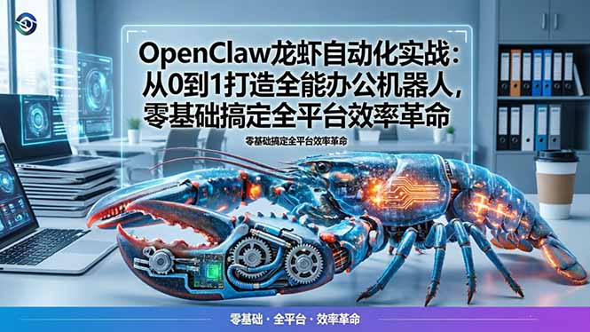 OpenClaw龙虾自动化实战：从0到1打造全能办公机器人，零基础搞定全平台效率革命采购|汽车产业|汽车配件|机加工企业家交流社群中心