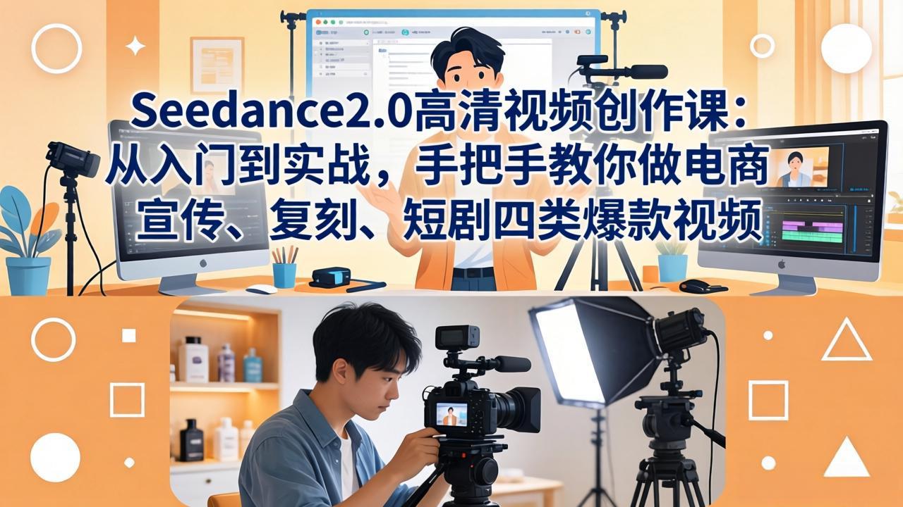 Seedance2.0高清视频创作课：从入门到实战，手把手教你做电商、宣传、复刻、短剧四类爆款视频采购|汽车产业|汽车配件|机加工企业家交流社群中心
