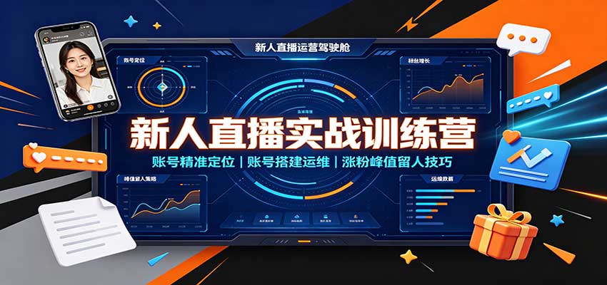 新人直播实战训练营:账号精准定位,账号搭建运维,涨粉峰值留人技巧采购|汽车产业|汽车配件|机加工企业家交流社群中心