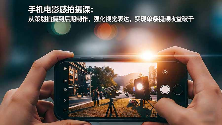 手机电影感拍摄课：从策划拍摄到后期制作，强化视觉表达，实现单条视频收益破千采购|汽车产业|汽车配件|机加工蚂蚁智酷企业交流社群中心