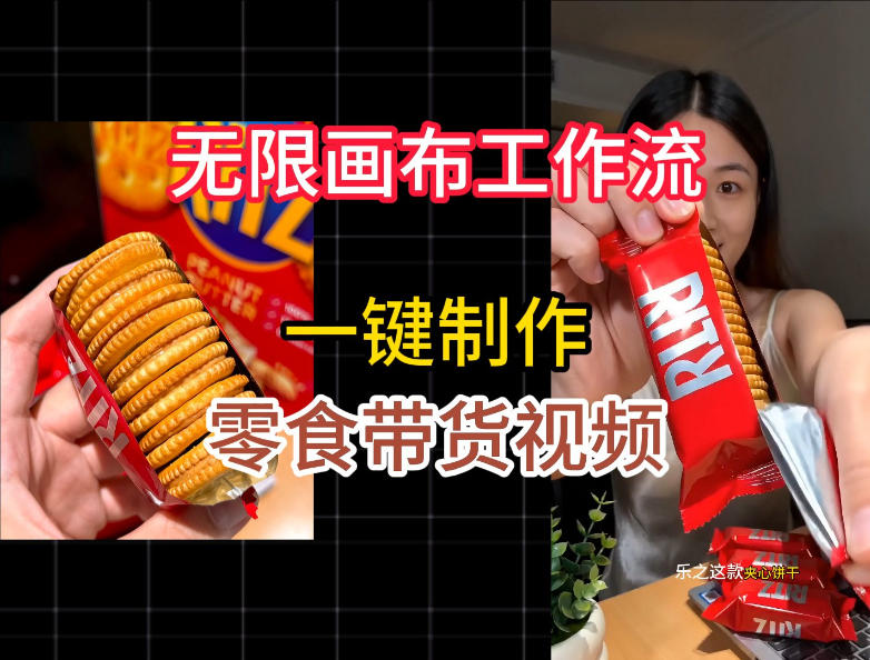 无限画布工作流一键制作零食带货视频,操作简单实操教学采购|汽车产业|汽车配件|机加工企业家交流社群中心