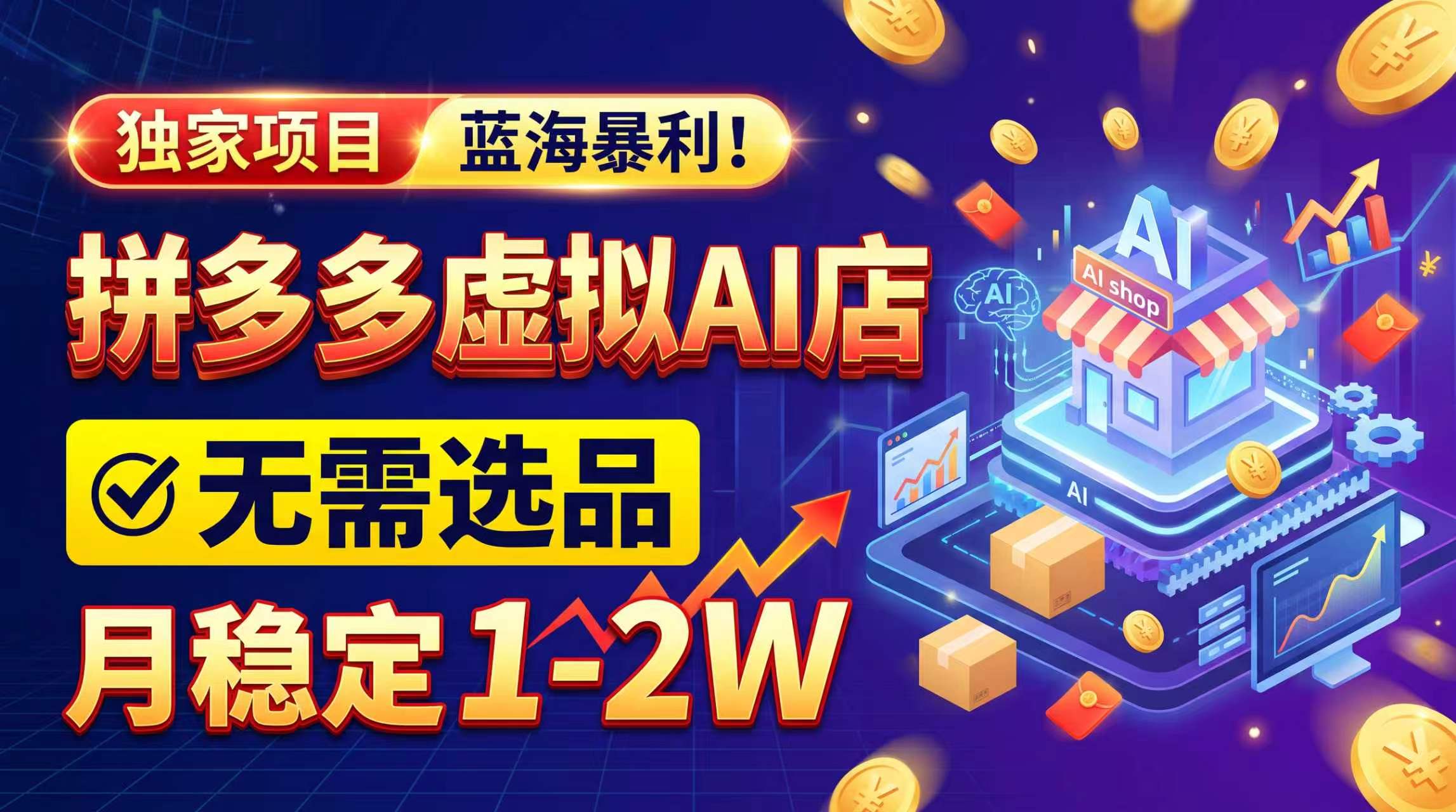 2026独家暴利，开拼多多AI店，不用选品，月稳定1-2W，可副业全职！采购|汽车产业|汽车配件|机加工企业家交流社群中心