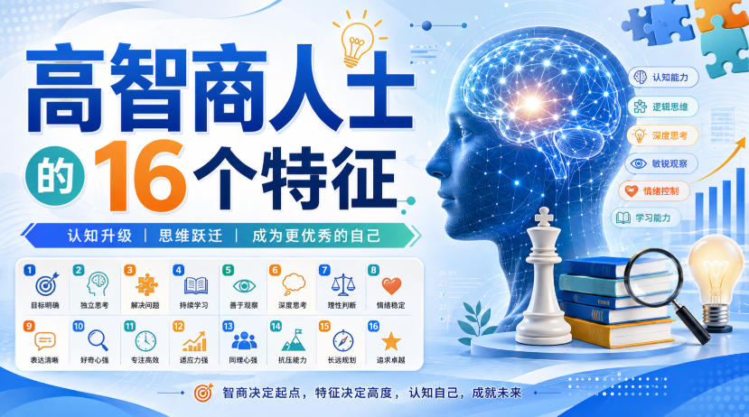 付费文章:高智商人士的16个特征采购|汽车产业|汽车配件|机加工企业家交流社群中心
