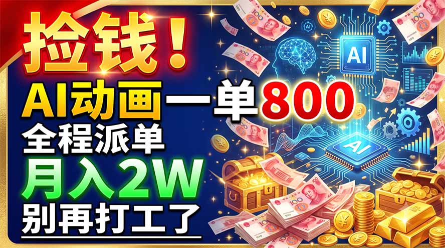 捡钱！AI动画一单800，全程派单，月入2W，别再打工了采购|汽车产业|汽车配件|机加工企业家交流社群中心
