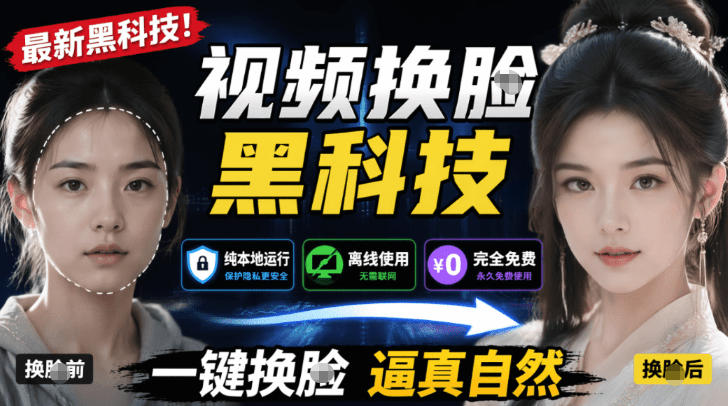 AI人工智能如此夸张?一键视频换Lian黑科技,纯本地离线运行,本地视频换Lian娱乐工具,AI FaceSwap采购|汽车产业|汽车配件|机加工企业家交流社群中心