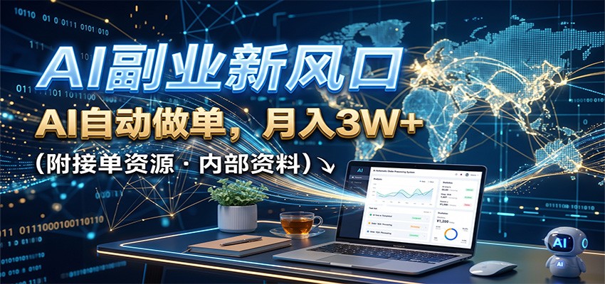 AI副业新风口，AI自动做单，月入3W+，附接单资源采购|汽车产业|汽车配件|机加工企业家交流社群中心