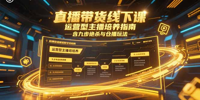 直播带货线下课,运营型主播培养指南,含九步绝杀与仓播玩法采购|汽车产业|汽车配件|机加工蚂蚁智酷企业交流社群中心