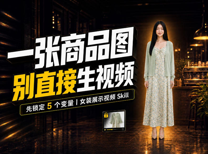 女装AI视频总翻车?问题不在提示词,女装展示视频Skill先锁定5个变量!采购|汽车产业|汽车配件|机加工企业家交流社群中心