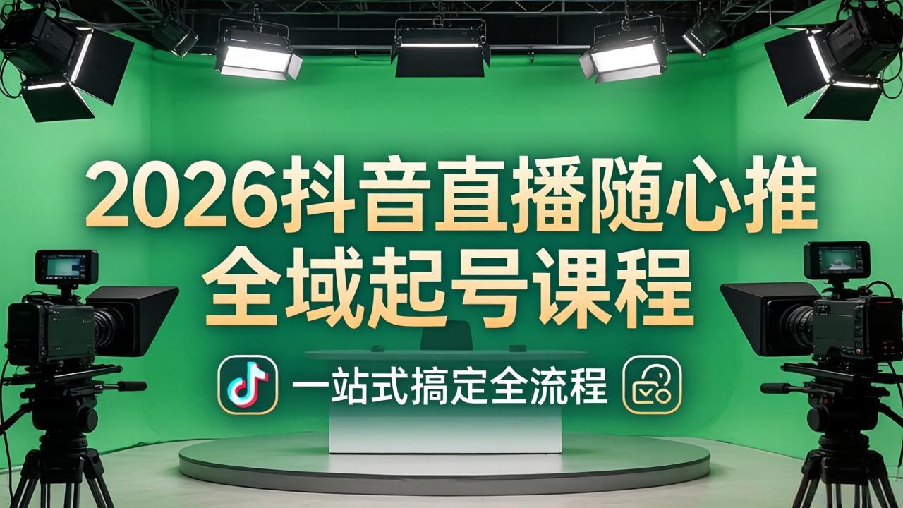 2026抖音直播随心推全域起号课程:一站式搞定直播起号、稳号、放量全流程(更新4月采购|汽车产业|汽车配件|机加工企业家交流社群中心