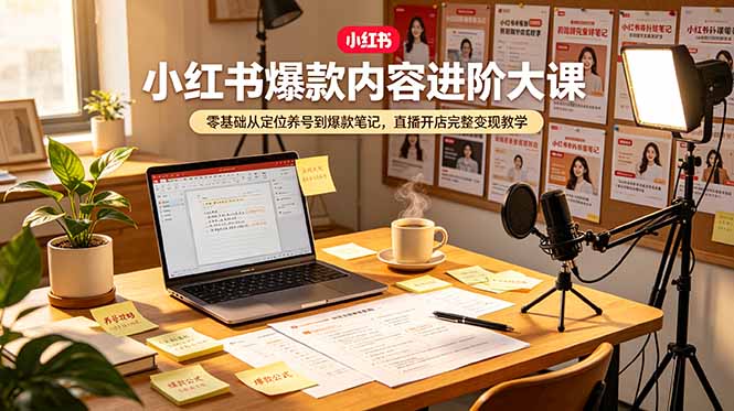 小红书爆款内容进阶大课，零基础从定位养号到爆款笔记，直播开店完整变现教学采购|汽车产业|汽车配件|机加工企业家交流社群中心