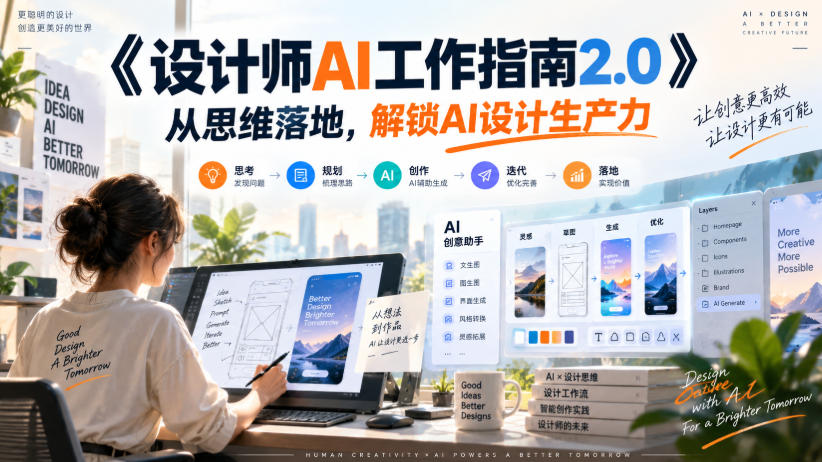 《设计师AI工作指南2.0》从思维落地-无水印，解锁AI设计生产力采购|汽车产业|汽车配件|机加工企业家交流社群中心