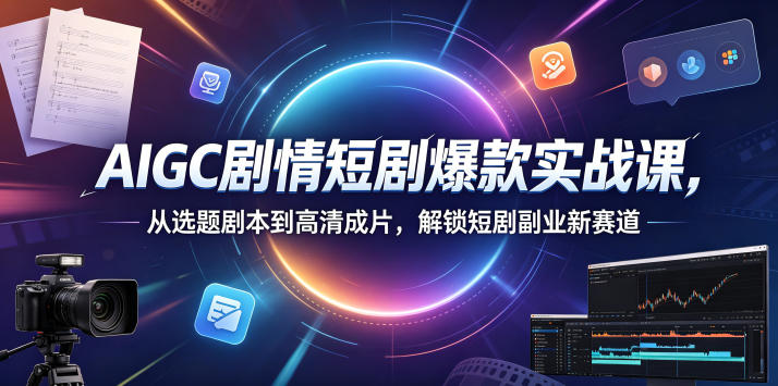 AIGC剧情短剧爆款实战课，从选题剧本到高清成片，解锁短剧副业新赛道(更新0906)采购|汽车产业|汽车配件|机加工企业家交流社群中心