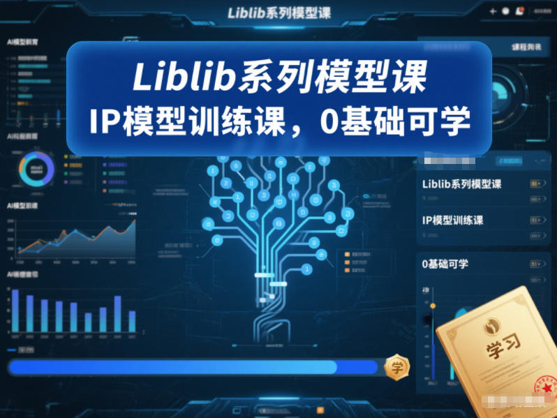 Liblib系列模型课，IP模型训练课，0基础可学采购|汽车产业|汽车配件|机加工蚂蚁智酷企业交流社群中心