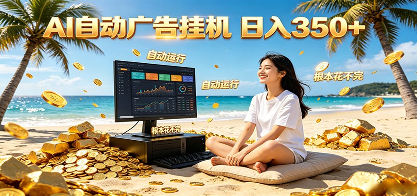 AI自动广告挂机 日入350+ 真正做到躺赚式变现,根本花不完!采购|汽车产业|汽车配件|机加工企业家交流社群中心