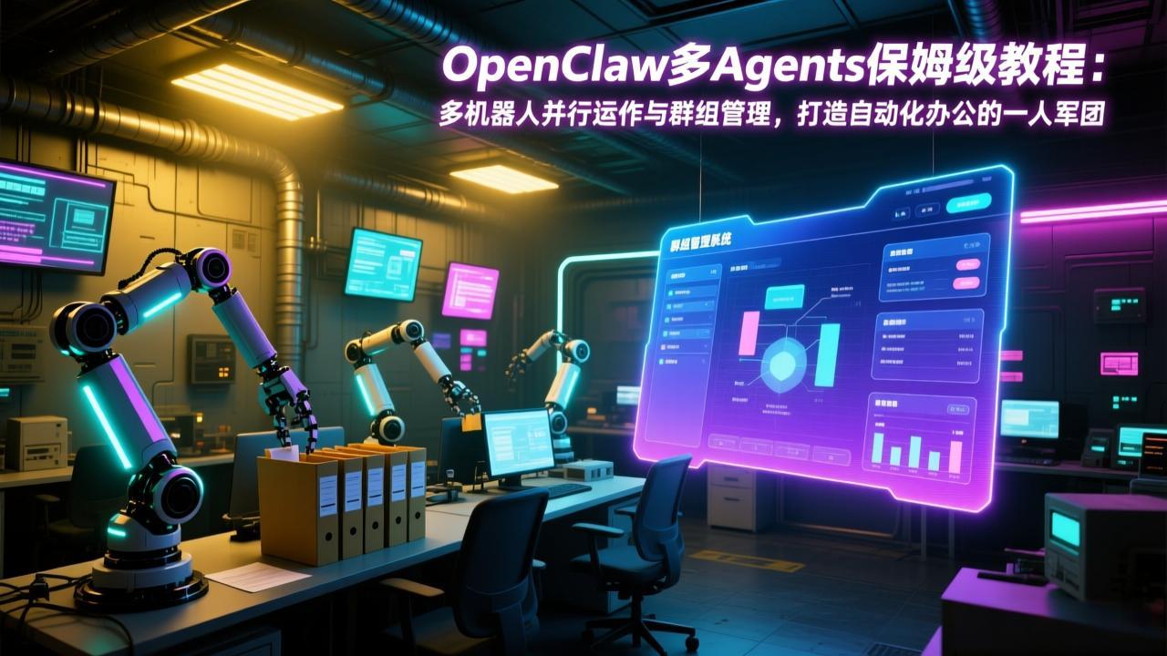 OpenClaw多Agents保姆级教程：多机器人并行运作与群组管理，打造自动化办公的一人军团采购|汽车产业|汽车配件|机加工蚂蚁智酷企业交流社群中心
