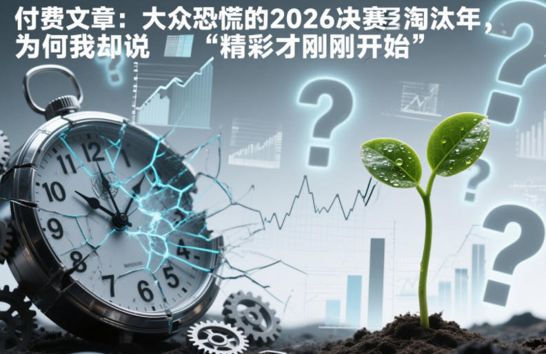 付费文章:大众恐慌的2026决赛淘汰年,为何我却说“精彩才刚刚开始”?采购|汽车产业|汽车配件|机加工蚂蚁智酷企业交流社群中心